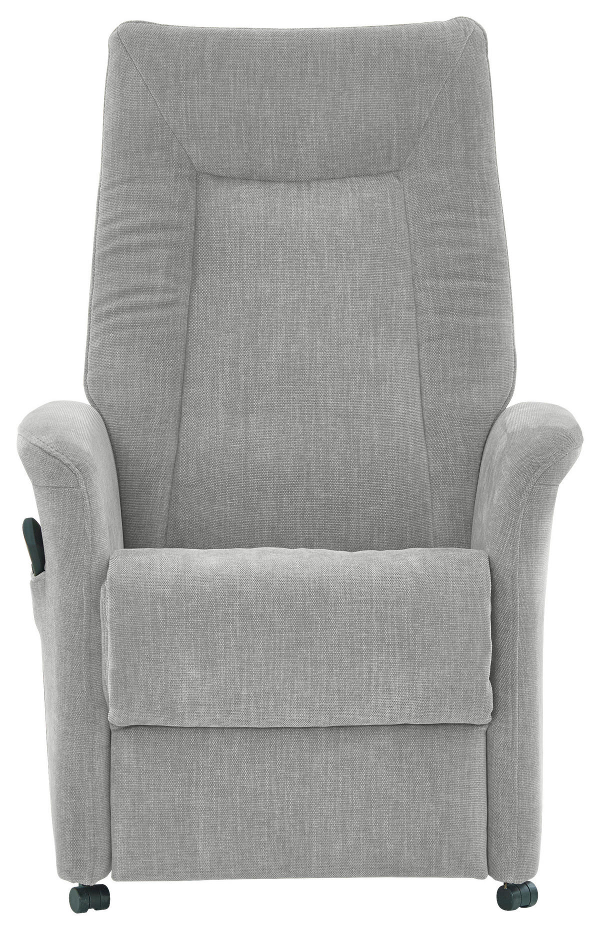 FERNSEHSESSEL  mit Relaxfunktion, Aufstehhilfe, Rücken echt Chenille Hellgrau  - Hellgrau/Grau, KONVENTIONELL, Kunststoff/Textil (78/115/90cm) - Hukla