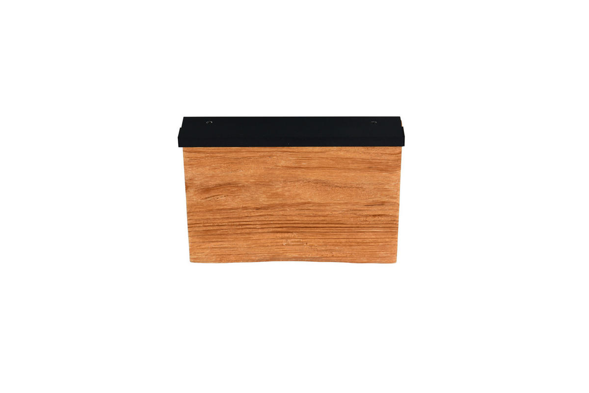 LED-WANDLEUCHTE KALEA 20/7,5/15 cm   - Schwarz/Kieferfarben, Natur, Holz/Metall (20/7,5/15cm)