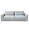3-SITZER-SOFA in Webstoff Hellgrau  - Hellgrau/Schwarz, Design, Kunststoff/Textil (250/80/117cm) - home24