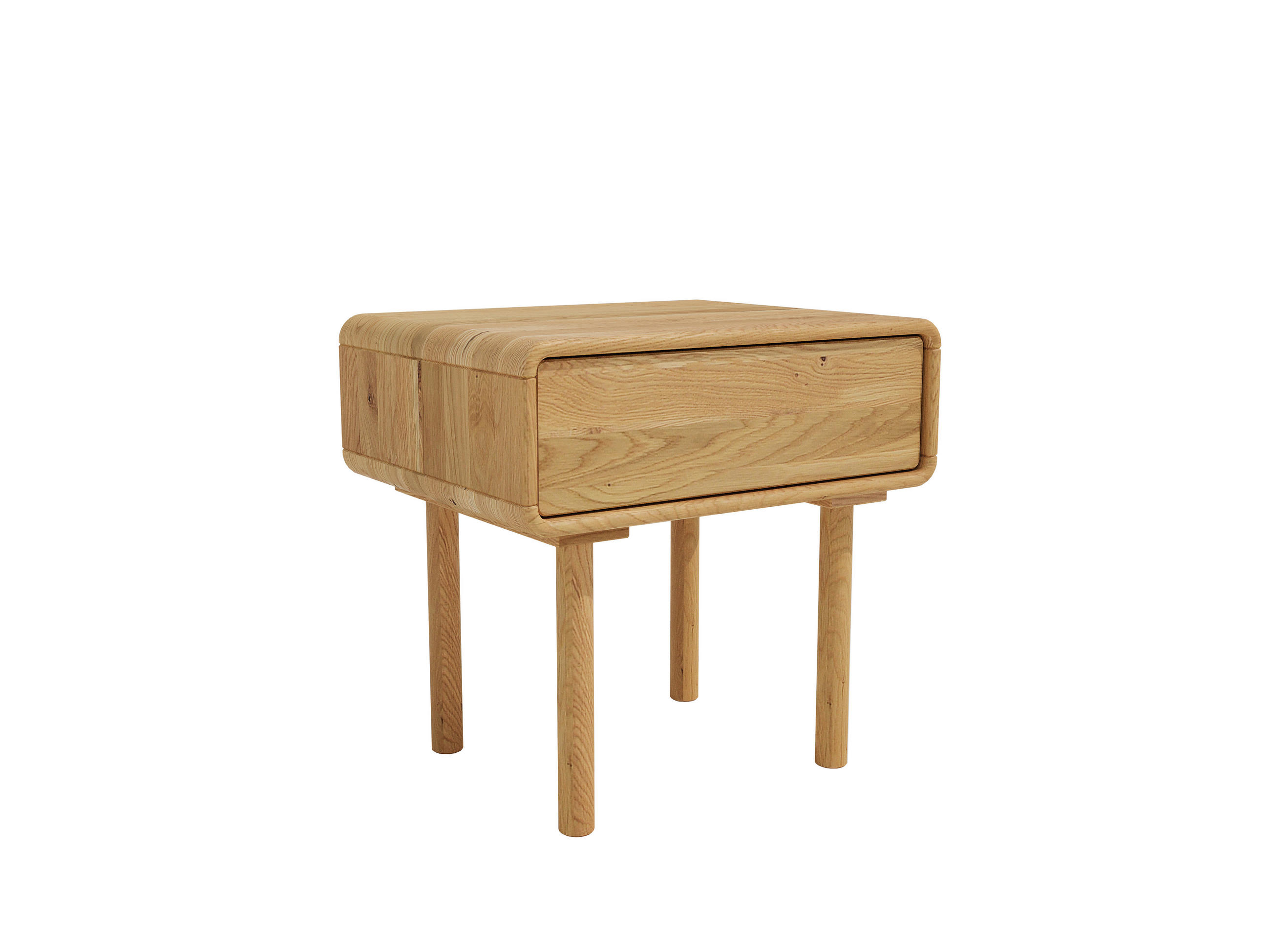 NACHTKÄSTCHEN in vollmassiv Wildeiche Wildeiche  - Wildeiche/Eichefarben, MODERN, Holz (57/56/45cm) - MID.YOU