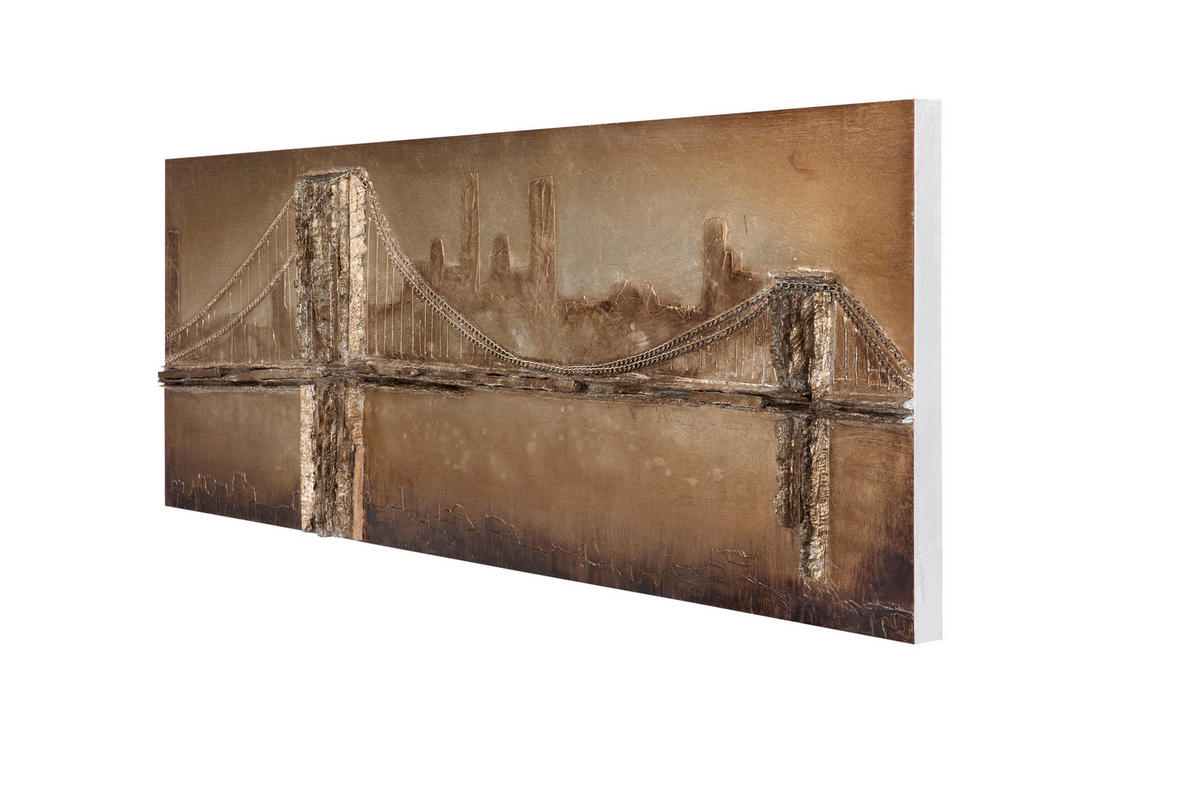 OBJEKTBILD Brücken 160/55 cm  - Silberfarben/Goldfarben, Design, Holz/Kunststoff (160/55cm) - Monee