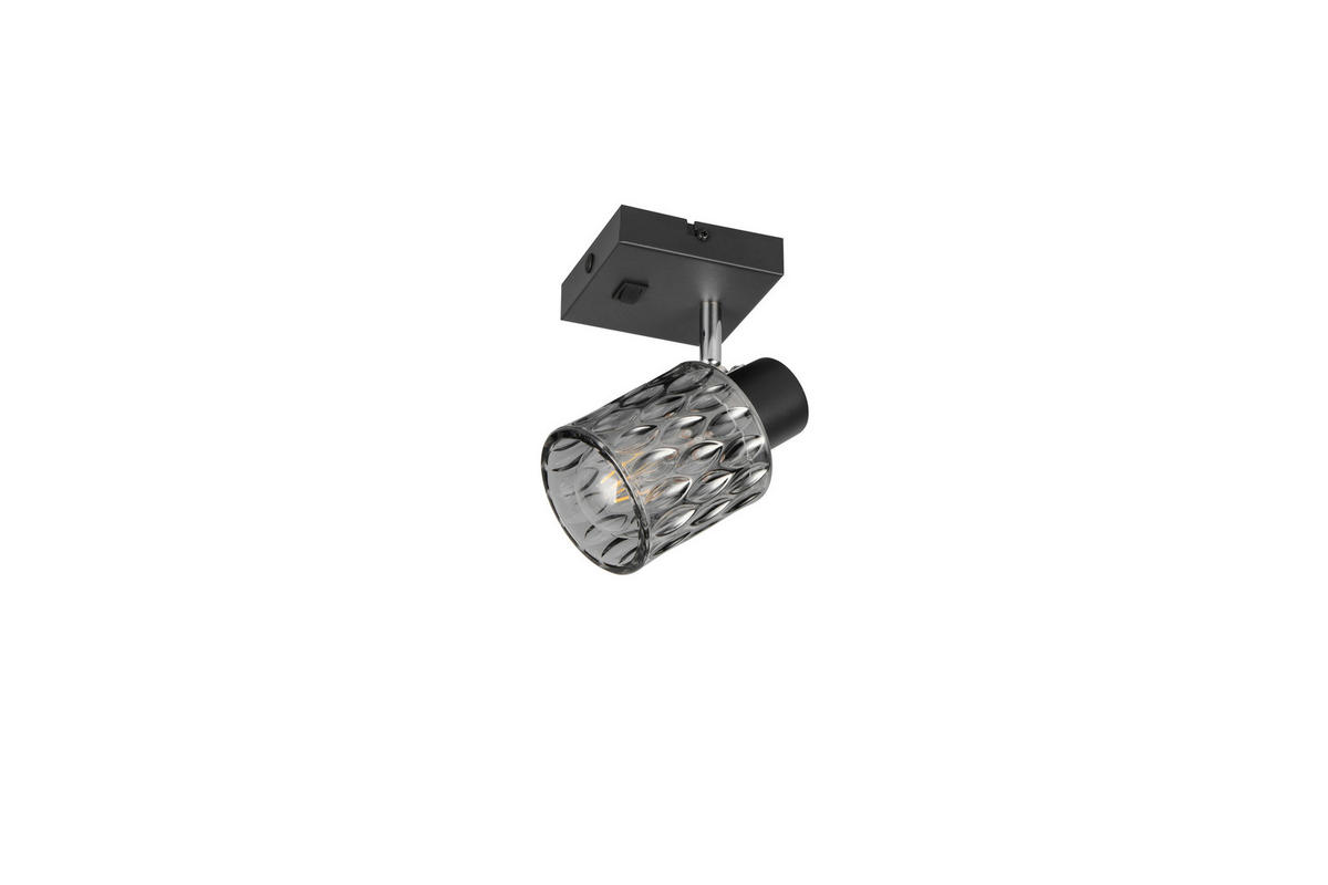STRAHLER 9/16 cm   - Schwarz/Grau, Design, Glas/Metall (9/16cm)