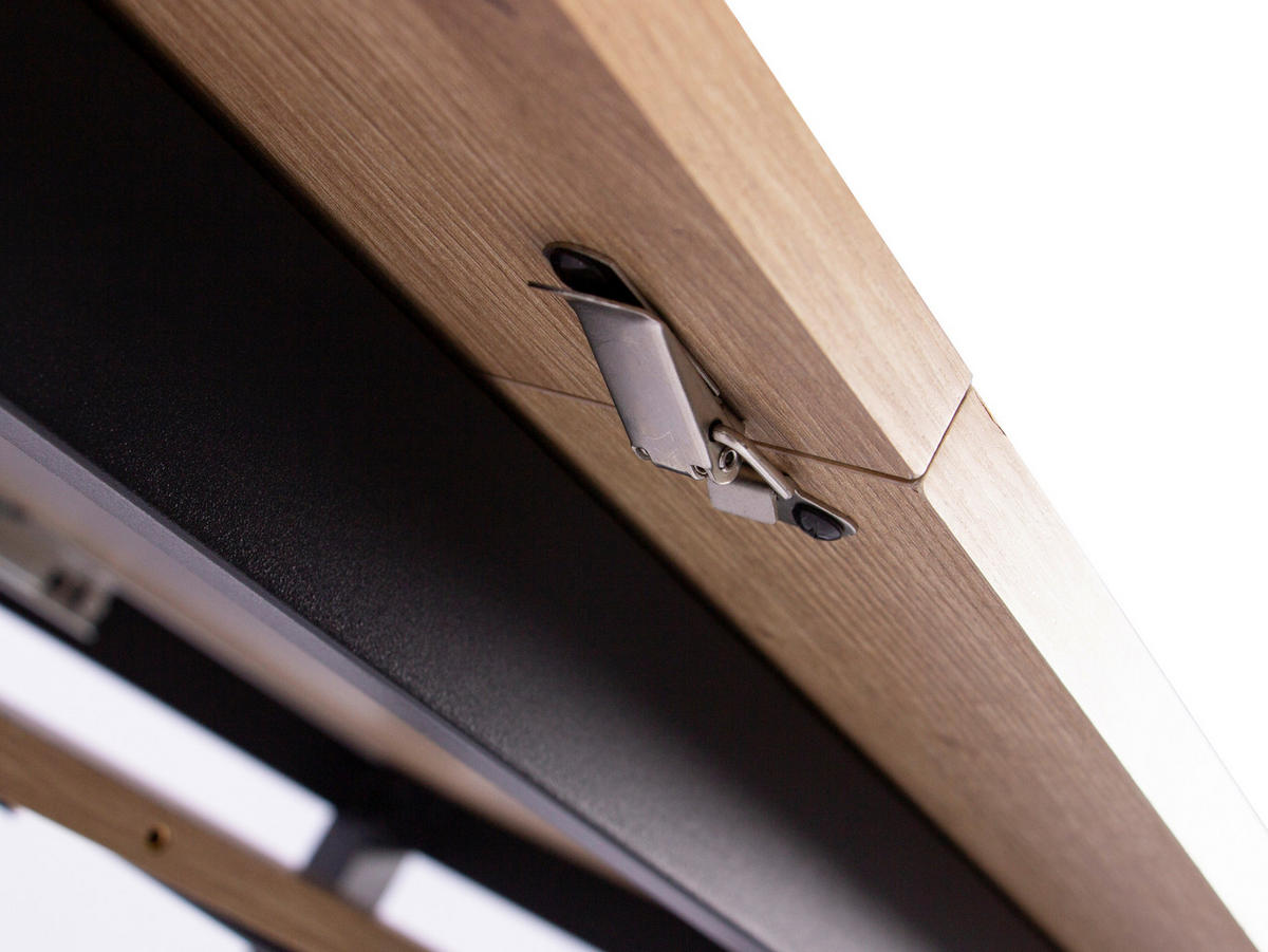 ESSTISCH in Metall, Holzwerkstoff  - Schwarz/Eiche Artisan, KONVENTIONELL, Holzwerkstoff/Metall (160-200/76/90cm) - MID.YOU