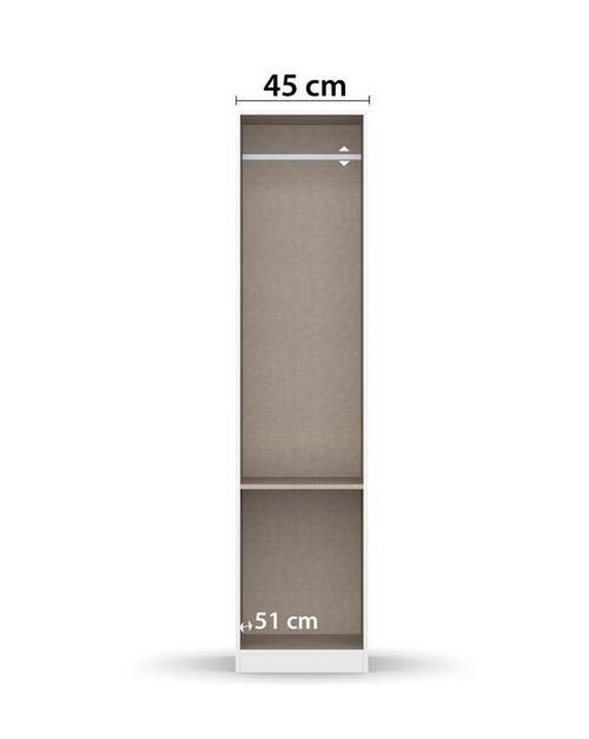 DREHTÜRENSCHRANK in Eiche Artisan, Grau  - Chromfarben/Eiche Artisan, Modern, Holzwerkstoff/Kunststoff (47/197/54cm) - Rauch Möbel
