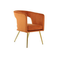 STOLIČKA S PODRÚČKAMI, železo, oranžová - oranžová, Trend, kov/kompozitné drevo (63/60/77cm)