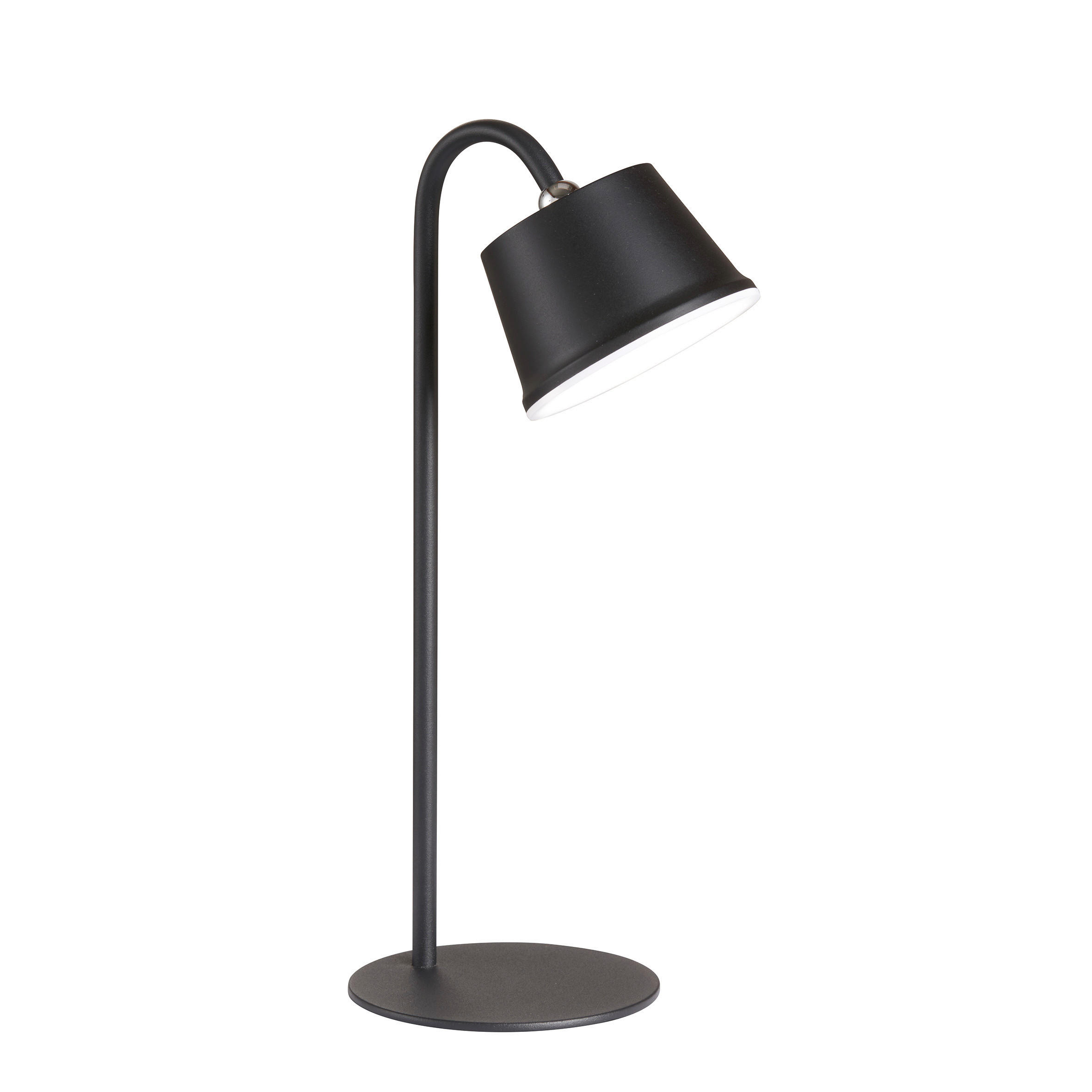 AKKU-TISCHLEUCHTE Voet   - Schwarz, KONVENTIONELL, Metall (12/34/34cm)