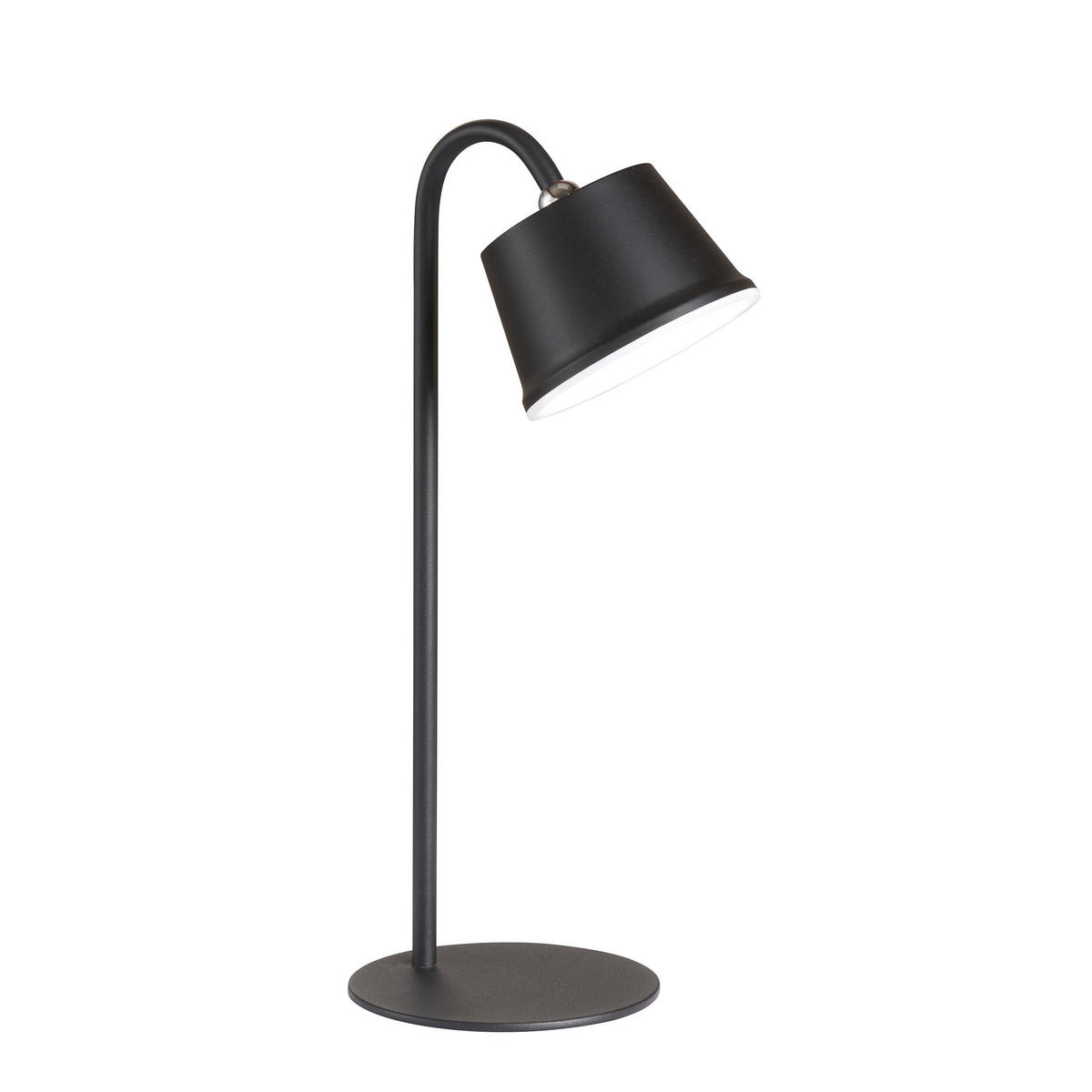 AKKU-TISCHLEUCHTE Voet   - Schwarz, KONVENTIONELL, Metall (12/34/34cm)