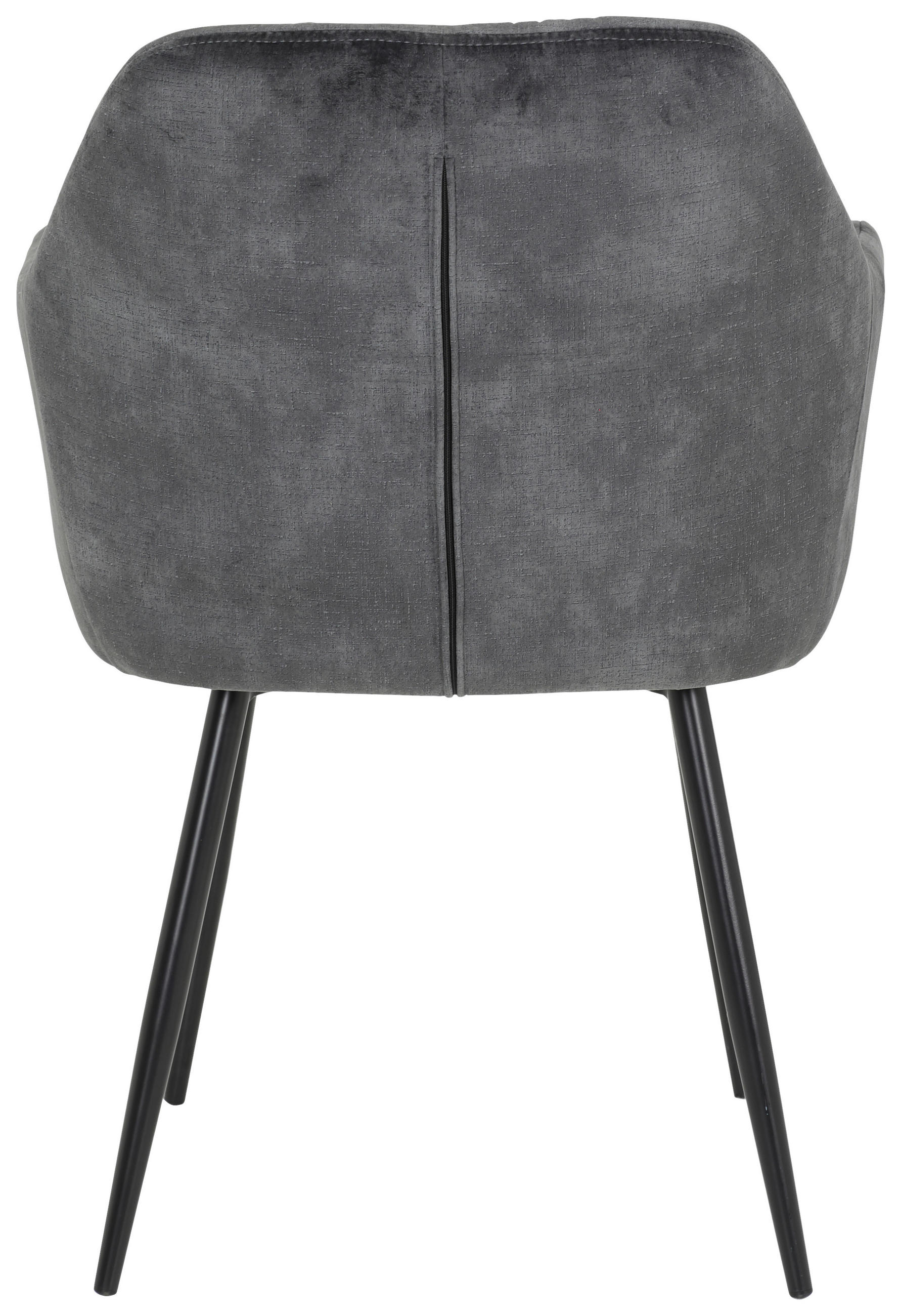 Thumbnail - Mid.you Armlehnstuhl-Set, Anthrazit, Metall, Textil, Füllung: Schaumstoff, Rundrohr, 56x81x62 cm, Esszimmer, Stühle, Ess...