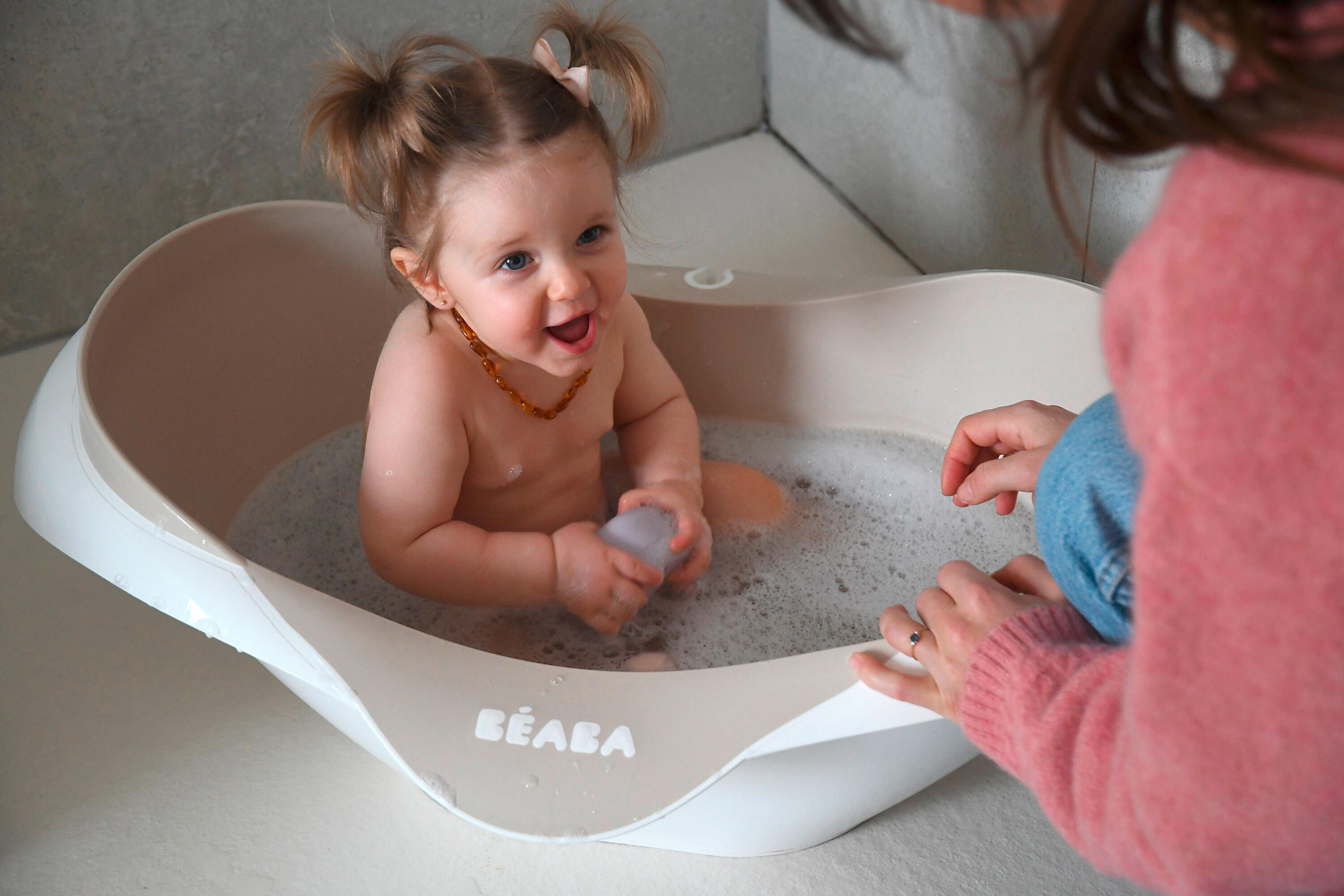 BABYBADEWANNE  - Beige/Weiß, Basics, Kunststoff (82/55/29cm) - Beaba