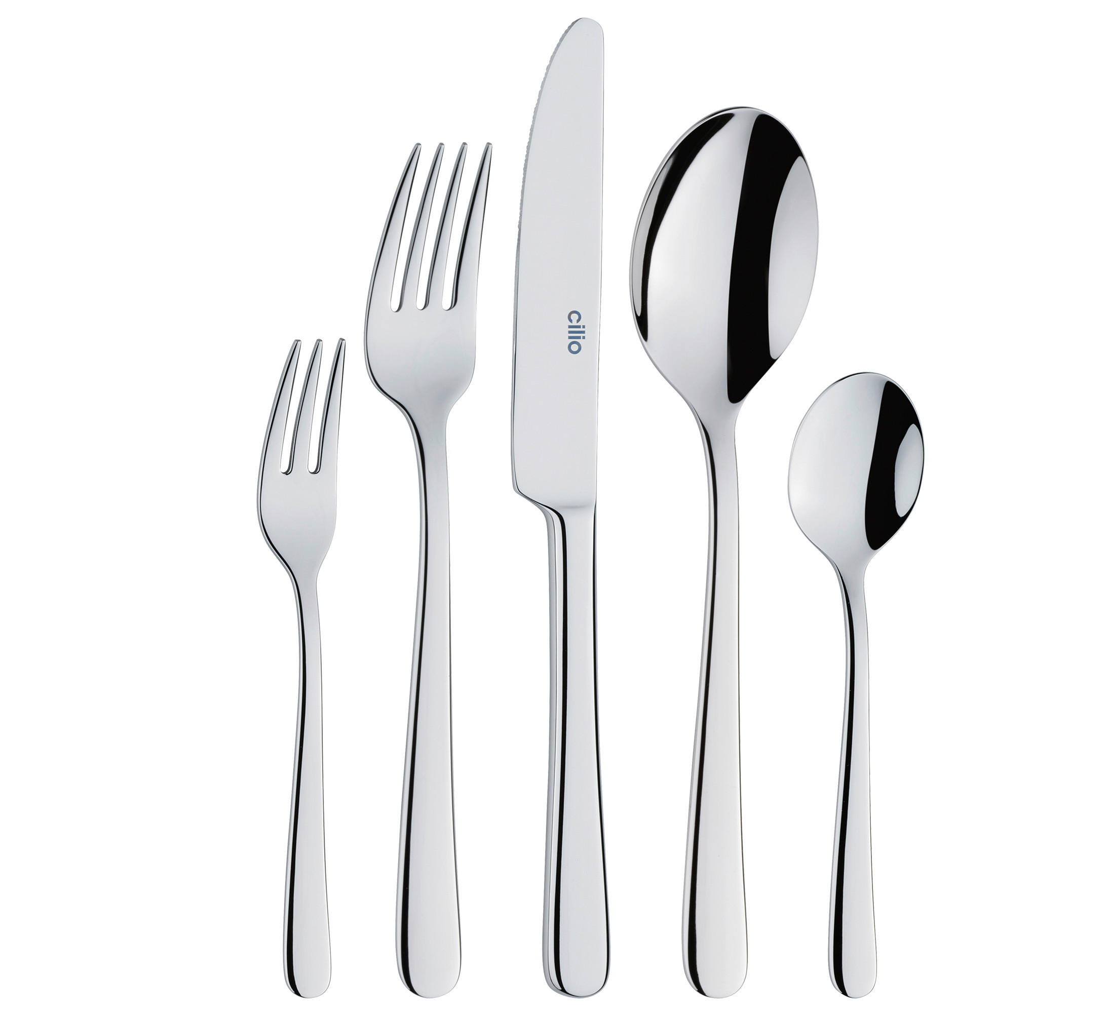 BESTECKSET Roma 30-teilig Edelstahl  - Edelstahlfarben, Basics, Metall - Cilio