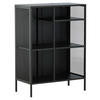 BÜCHERWAND Schwarz  - Schwarz, Design, Metall (80/110/40cm) - Livetastic