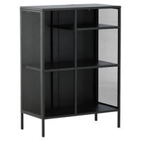 BÜCHERWAND Schwarz  - Schwarz, Design, Metall (80/110/40cm) - Livetastic