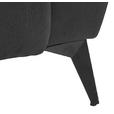 2-SITZER-SOFA Lederlook, Mikrofaser Grau  - Schwarz/Grau, KONVENTIONELL, Textil/Metall (160/102/96cm) - Carryhome