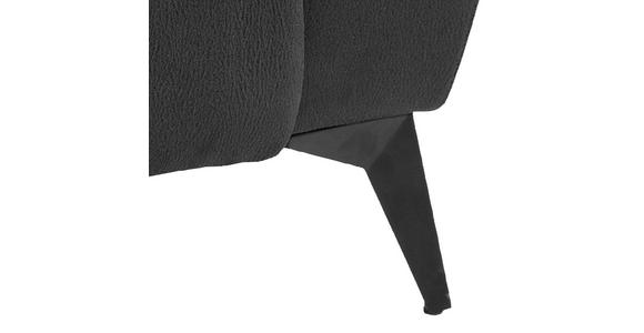 2-SITZER-SOFA Lederlook, Mikrofaser Grau  - Schwarz/Grau, KONVENTIONELL, Textil/Metall (160/102/96cm) - Carryhome