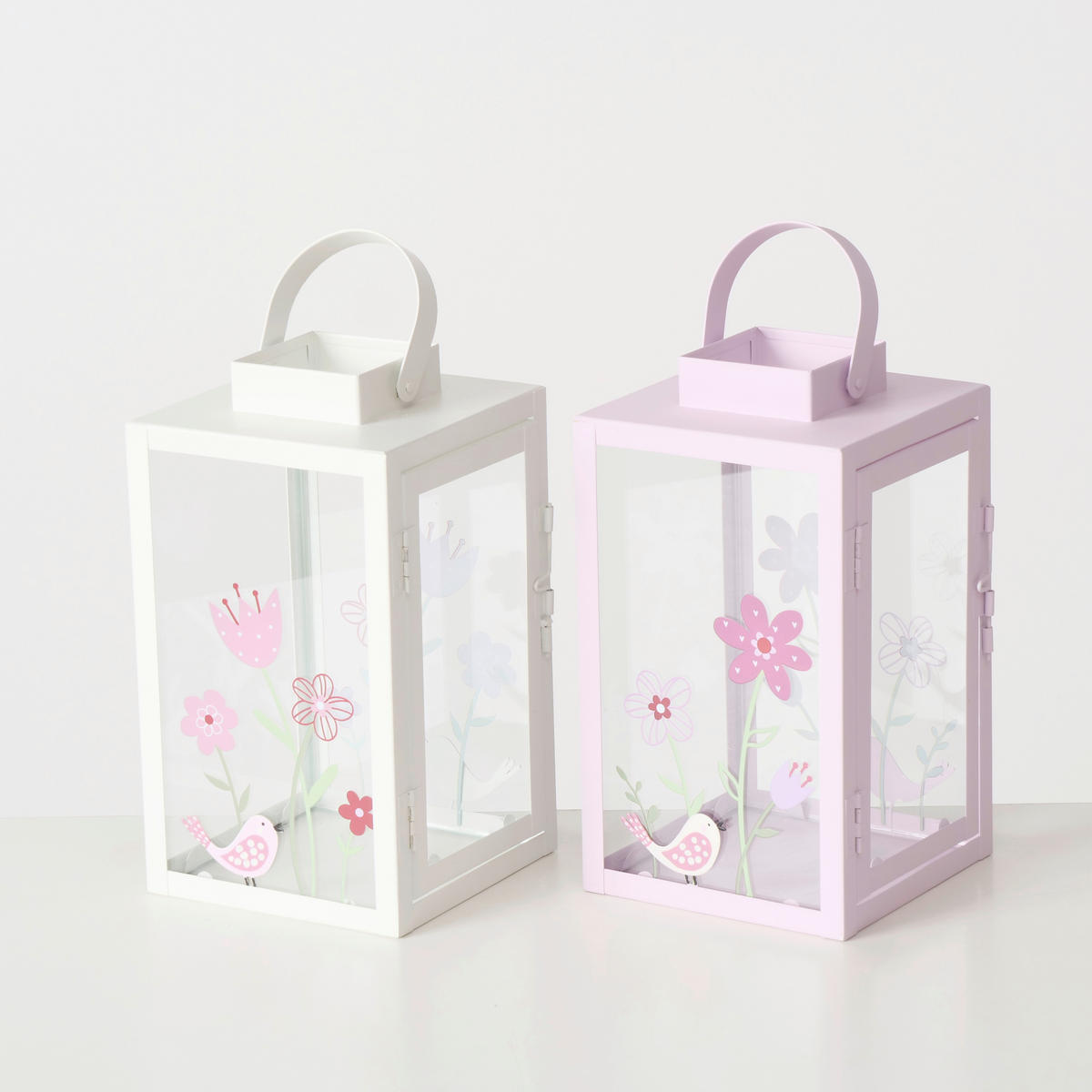 LATERNE - Pink/Rosa, LIFESTYLE, Glas/Metall (12/12/22cm)