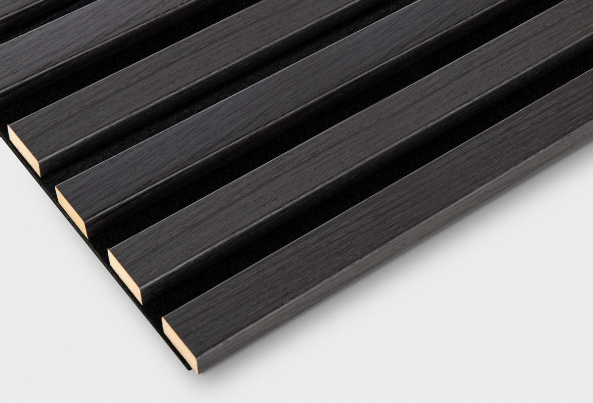 AKUSTIČNI MDF PANEL GRAFIT  GRAFIT   30/260 cm       temno siva  - temno siva, Basics, leseni material (30/260cm)