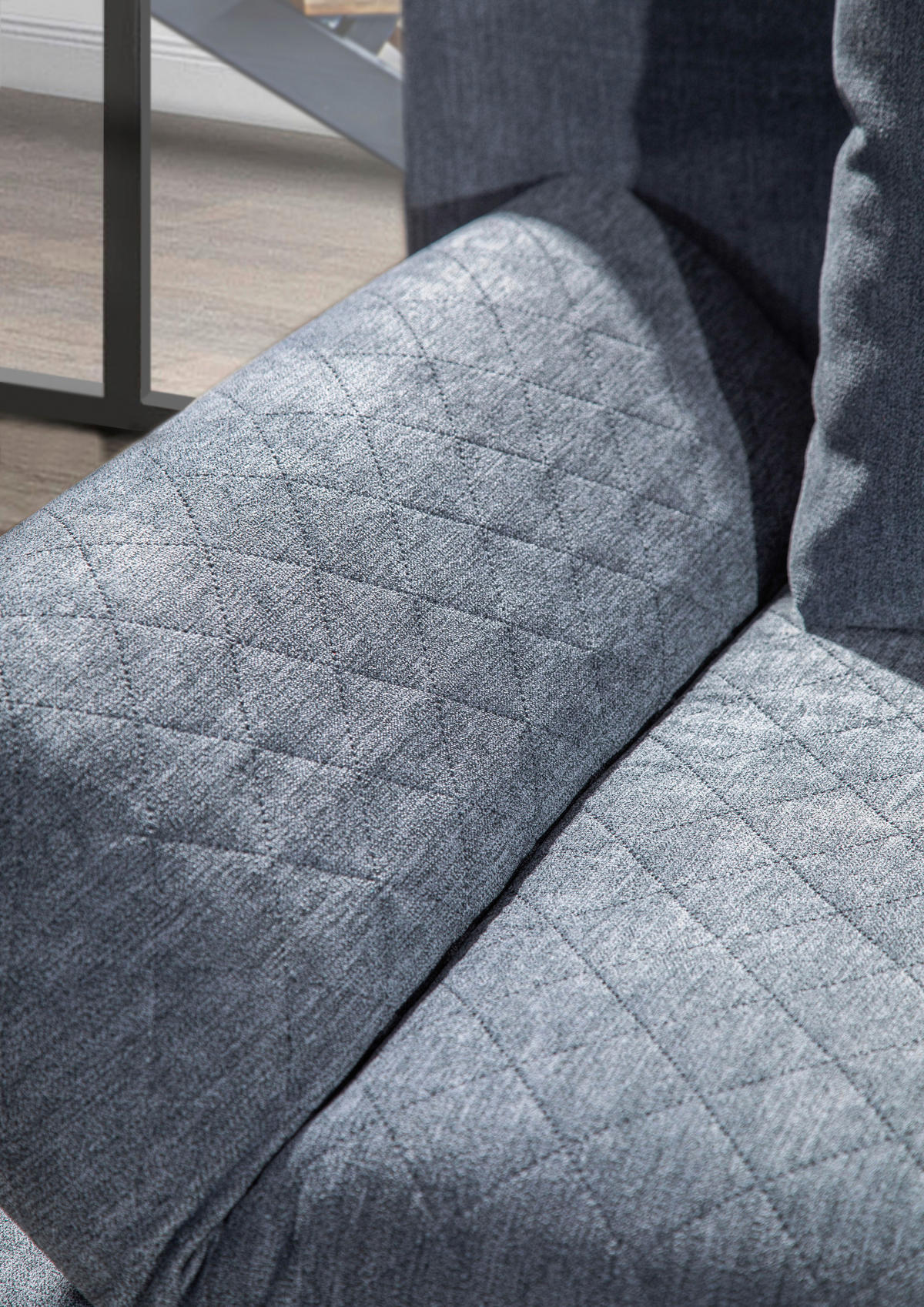 SCHLAFSOFA Armteil verstellbar Sorini  mit Typenauswahl, Stoffauswahl, Rücken echt Mikrofaser Anthrazit  - Chromfarben/Anthrazit, Design, Textil (194/73/91cm) - Xora