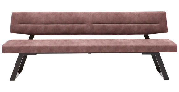 SITZBANK 210/85/58 cm in Altrosa - Schwarz/Altrosa, Design, Textil/Metall (210/85/58cm) - Dieter Knoll