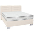 BOXSPRINGBETT 200/200 cm  in Beige  - Chromfarben/Beige, KONVENTIONELL, Textil (200/200cm) - Dieter Knoll