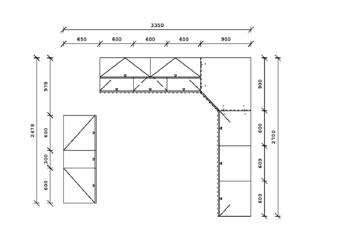 ECKKÜCHE  in Eichefarben, Hellgrau  - Edelstahlfarben/Eichefarben, KONVENTIONELL, Holzwerkstoff/Metall (150/270/270cm) - Impuls