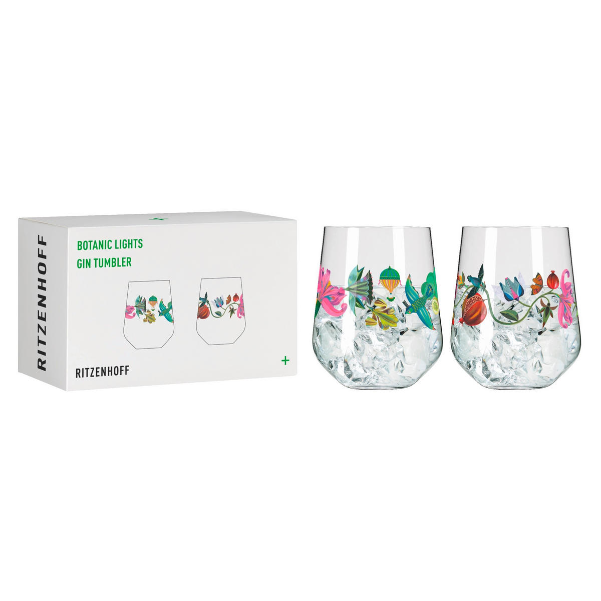 GINGLAS 710 ml 2-teilig  - Multicolor, LIFESTYLE, Glas (10,2/12,4/10,2cm) - Ritzenhoff