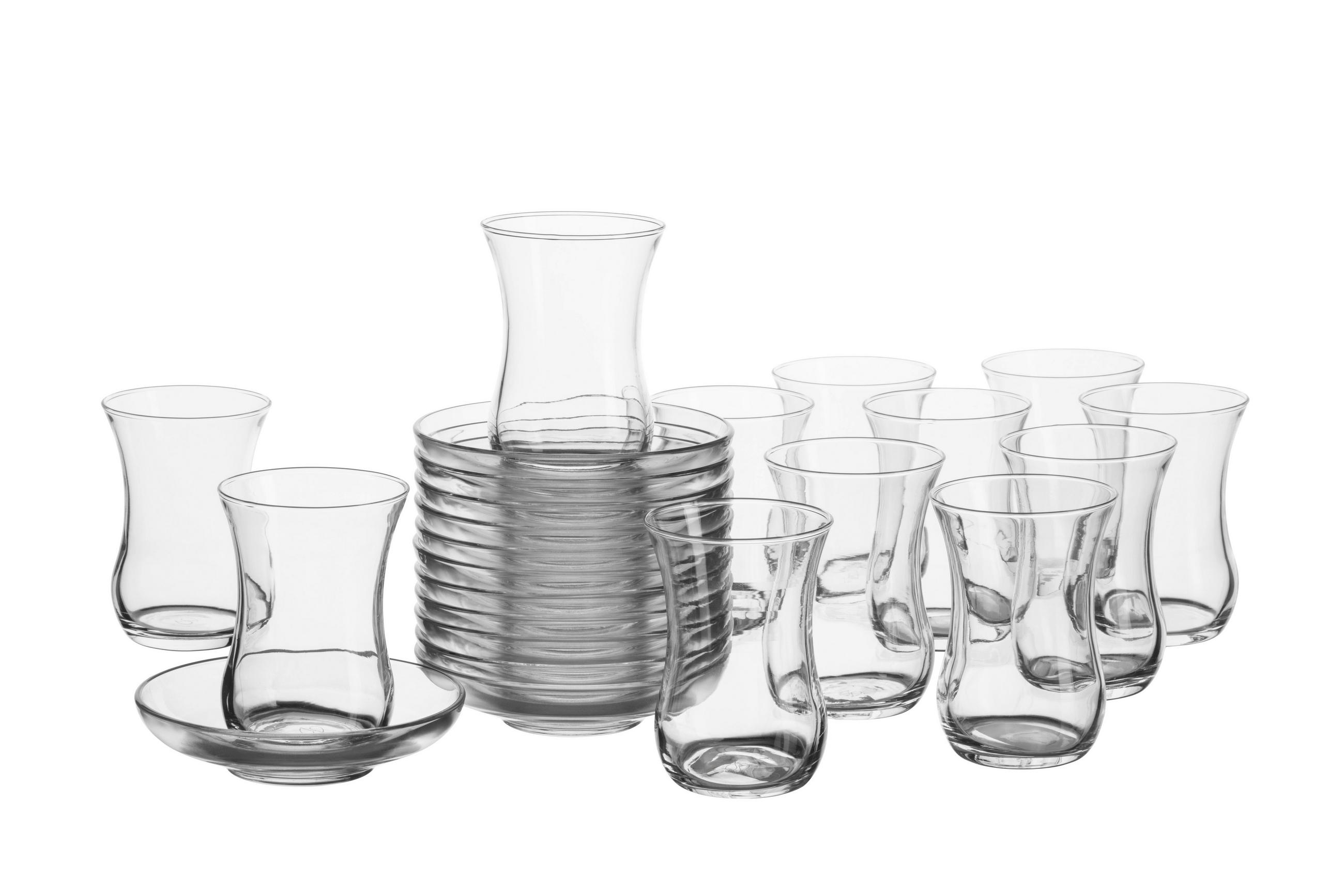 TEEGLÄSERSET 24-teilig  - Transparent, Basics, Glas (5,5/8,5cm) - Mäser