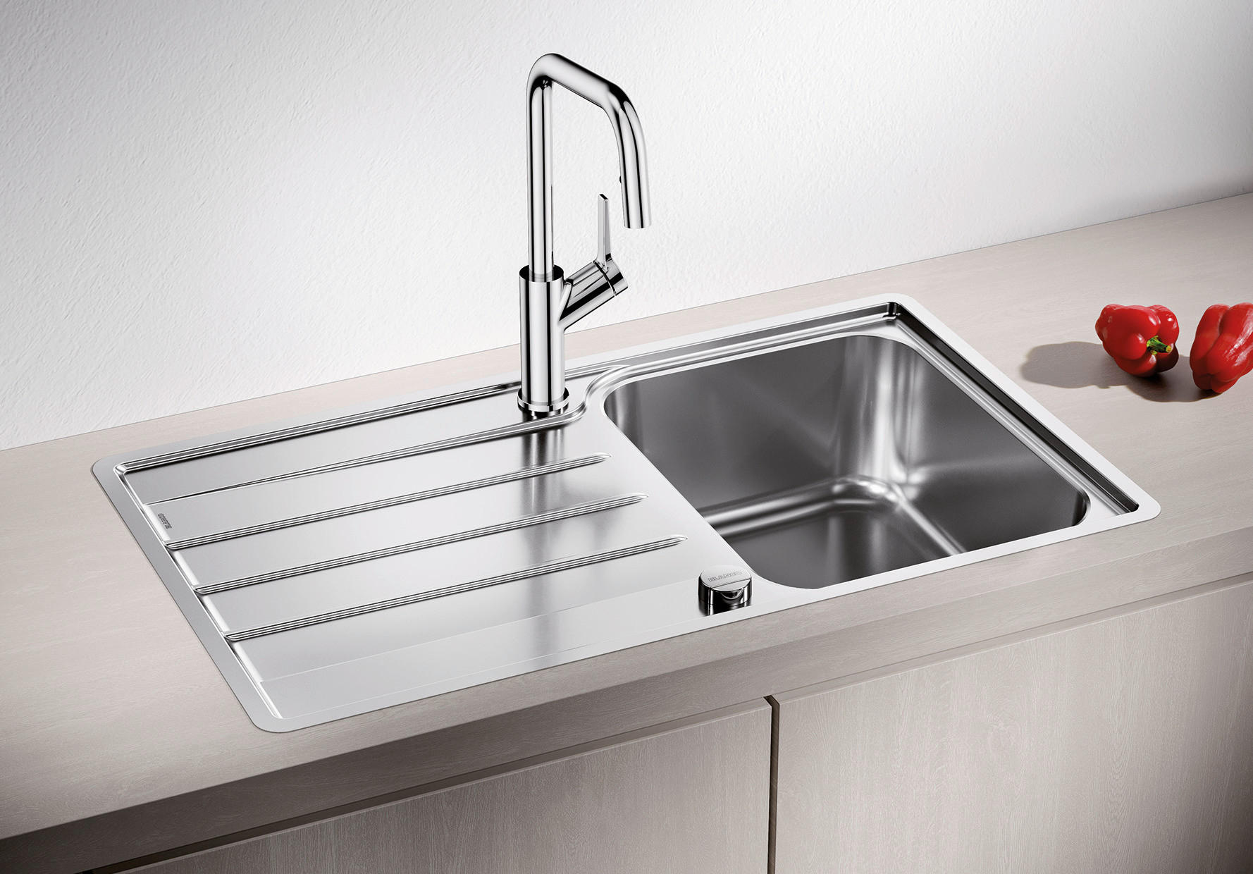SPÜLE 523031  - Edelstahlfarben, Basics, Metall (86/20,5/50cm) - Blanco