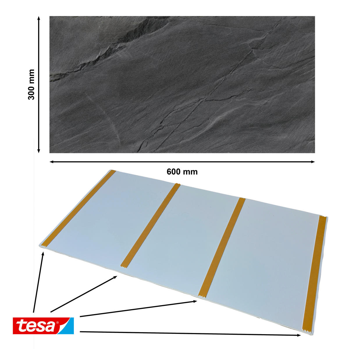 WANDPANEEL Baridecor Aqua Anthrazit  - Anthrazit, Design, Kunststoff (60/30/0,4cm)