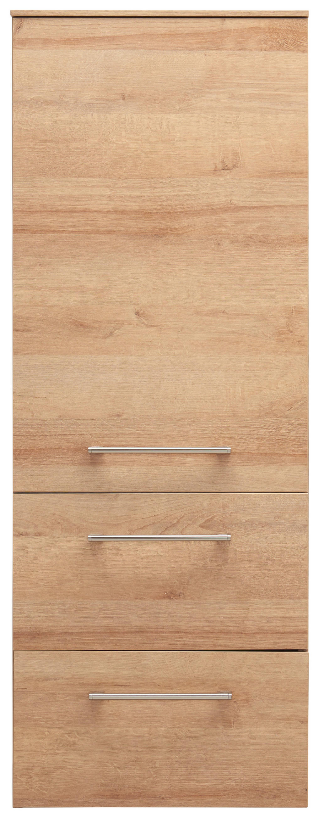 MIDISCHRANK 45/121/33 cm  - Chromfarben/Eichefarben, Konventionell, Glas/Holzwerkstoff (45/121/33cm) - Sadena