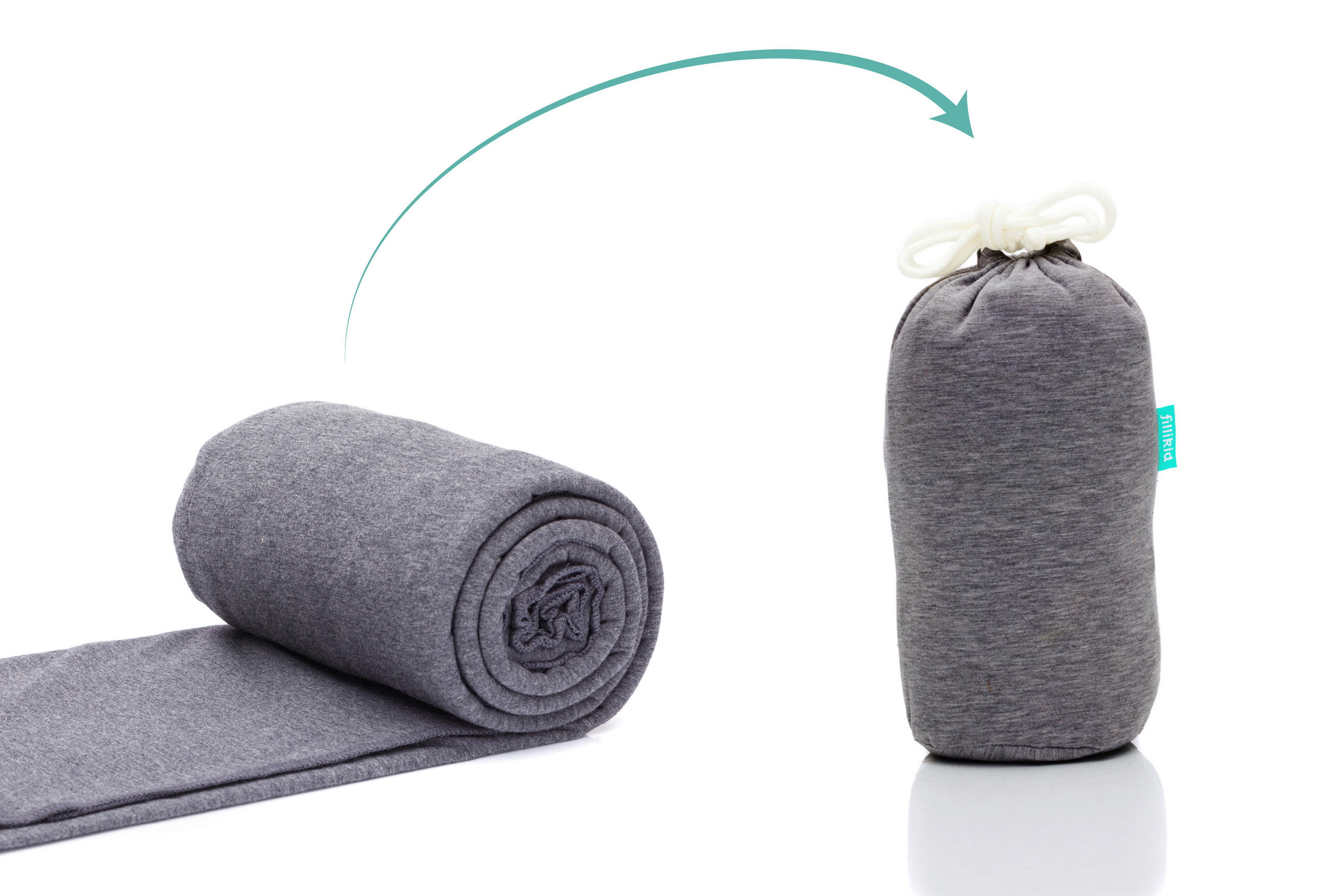 TRAGETUCH   - Dunkelgrau, Basics, Textil (50/500cm) - Fillikid