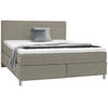 BOXSPRINGBETT 160/200 cm  in Greige  - Chromfarben/Greige, KONVENTIONELL, Kunststoff/Textil (160/200cm) - Voleo