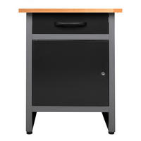 WERKBANK  - Anthrazit/Grau, Basics, Holz/Metall (60/85/60cm) - Ambia Garden