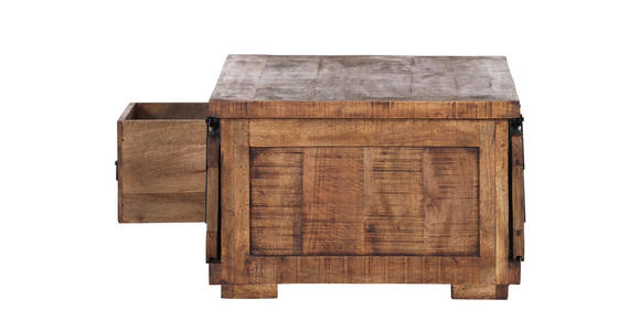COUCHTISCH Mangoholz massiv 100/70/45 cm rechteckig Naturfarben, Schwarz  - Schwarz/Naturfarben, KONVENTIONELL, Holz/Holzwerkstoff (100/70/45cm) - Landscape