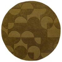 WOLLTEPPICH 160/160 cm Gigi Olivgrün rund  - Olivgrün, Basics, Textil (160/160cm) - Flair Rugs