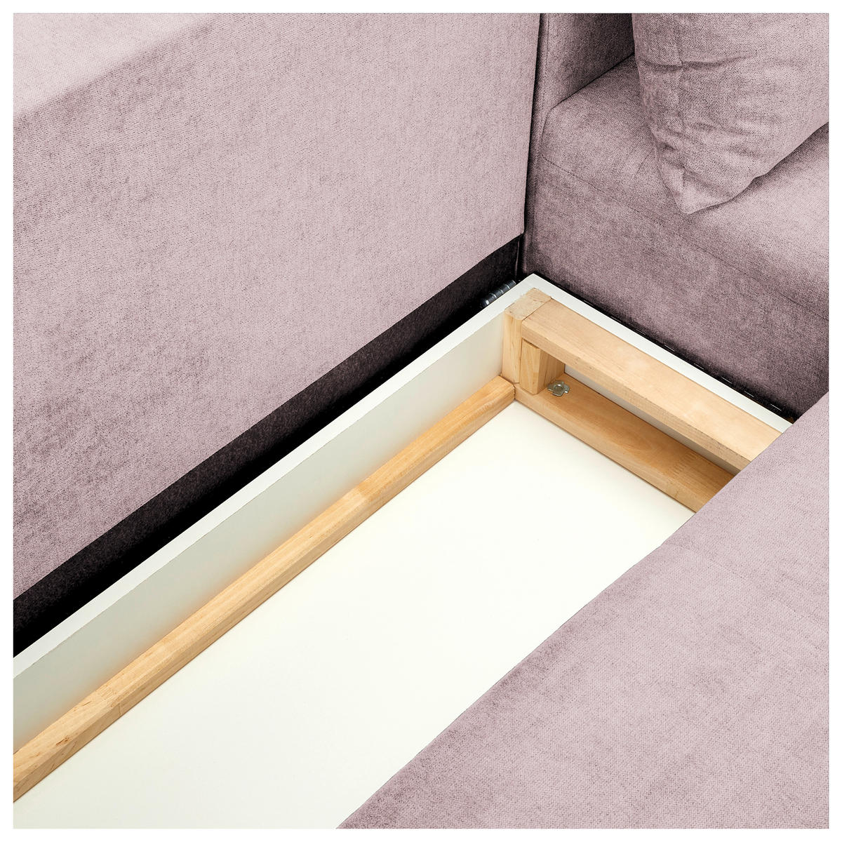 ECKSOFA in Velours Rosa  - Schwarz/Rosa, Konventionell, Textil/Metall (226/155cm) - Carryhome