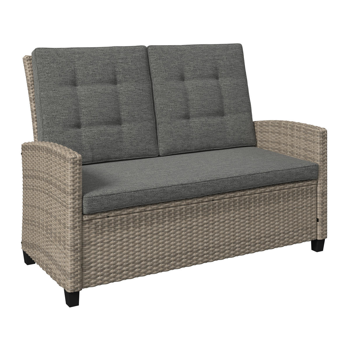 GARTENSET  - Grau, MODERN, Kunststoff/Textil (124/93/67cm) - Ambia Garden