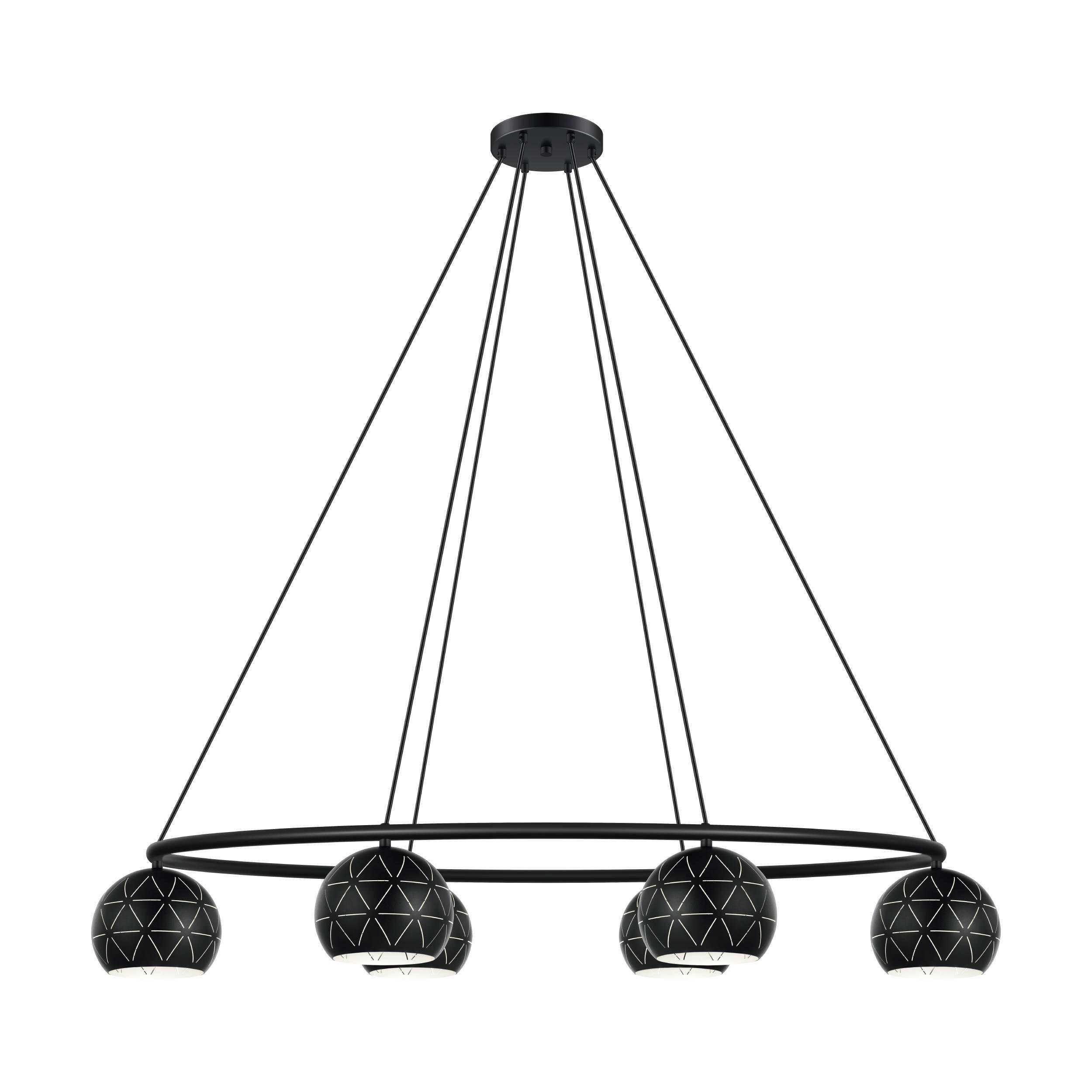 HÄNGLAMPA Cantallops 115/52/110 cm  - vit/svart, Design, metall (115/52/110cm) - Eglo