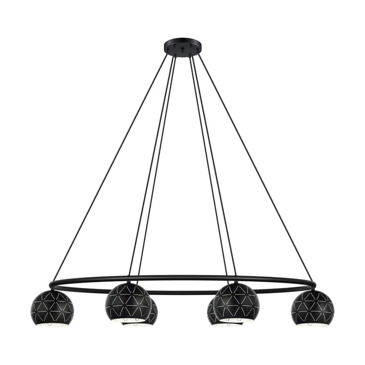 HÄNGELEUCHTE Cantallops 115/52/110 cm   - Schwarz/Weiß, Design, Metall (115/52/110cm) - Eglo