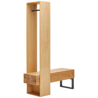 HALLMÖBEL 2 delar  i 120/196/43 cm  - svart/ekfärgad, Natur, metall/trämaterial (120/196/43cm) - MID.YOU