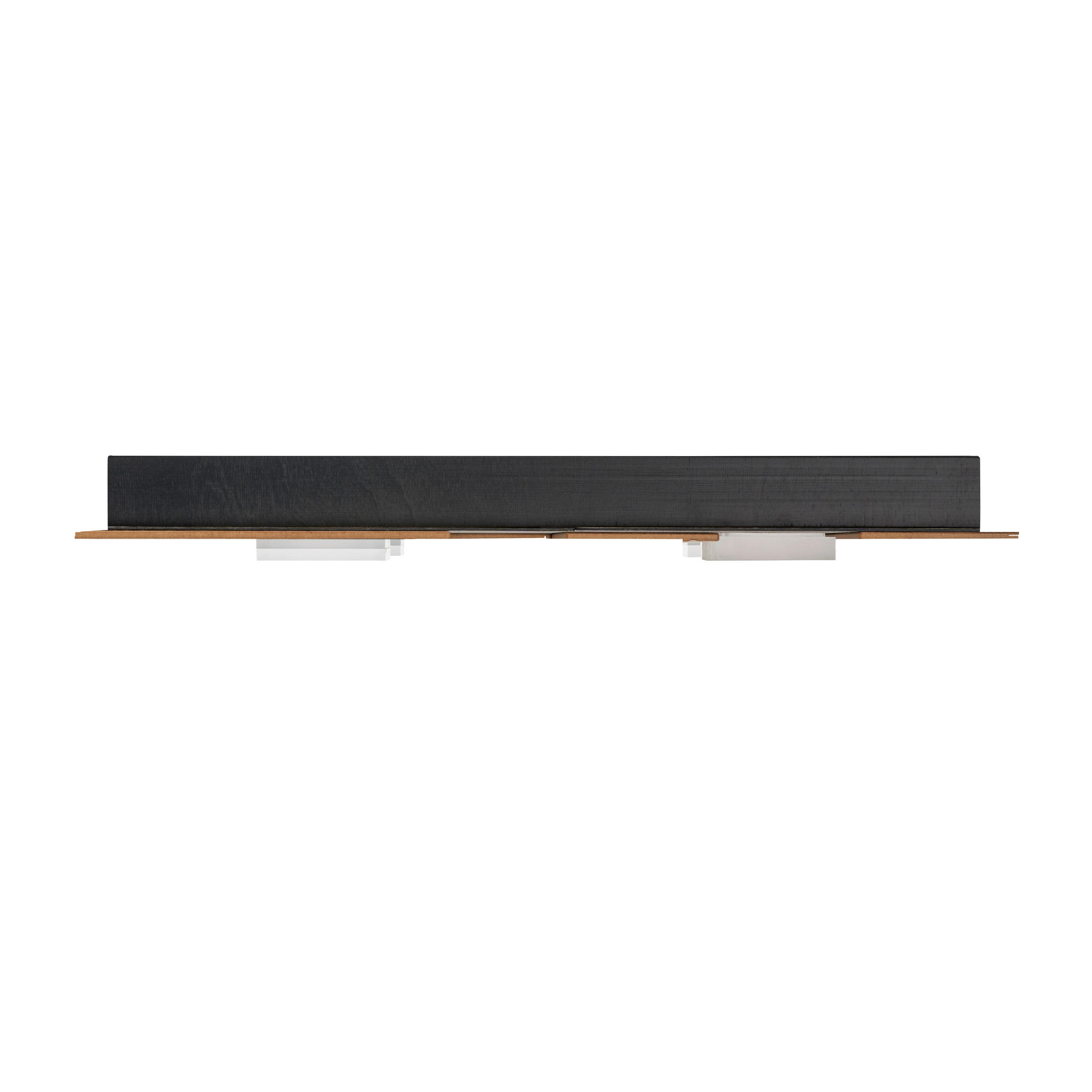 LED-DECKENLEUCHTE Gr. 662 Deckenleuchten Asteiche / Schwarz matt 51/51/5 cm   - Wildeiche, Natur, Metall (51/51/5cm) - Ambiente