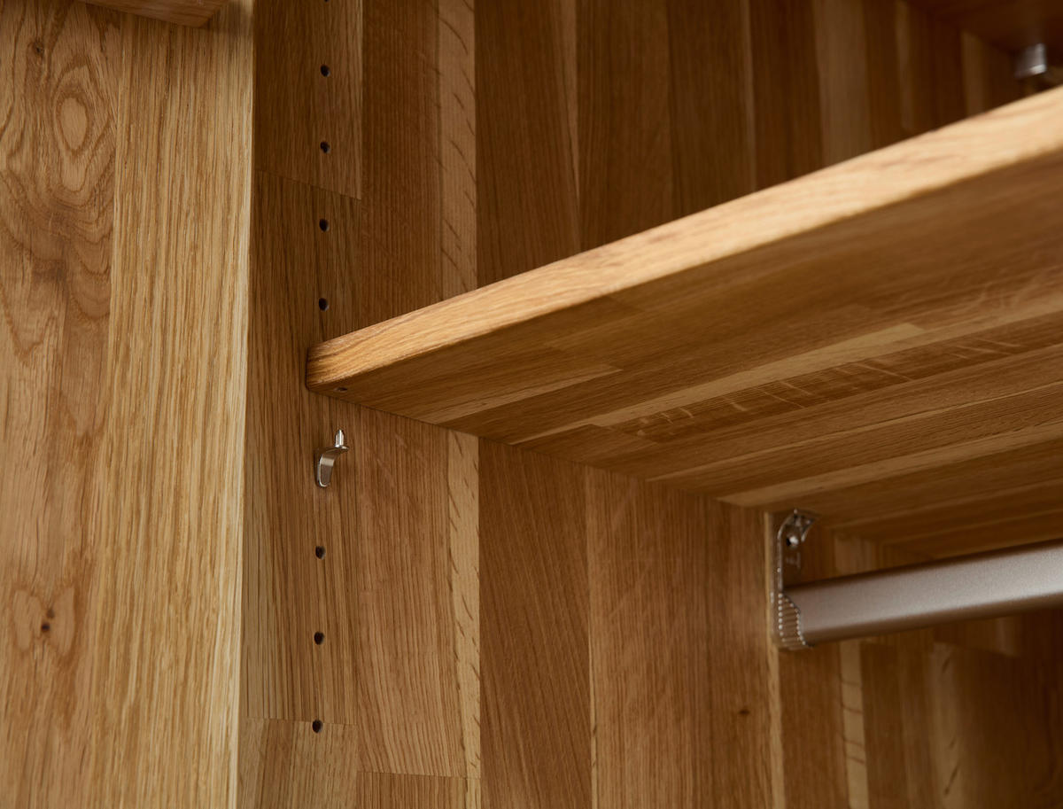 DREHTÜRENSCHRANK Eichefarben  - Eichefarben/Schwarz, Modern, Holz/Metall (252/223/62cm) - Livetastic