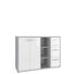 HIGHBOARD melaminharzbeschichtet Grau, Weiß - Alufarben/Schwarz, Design, Glas/Holzwerkstoff (155,7/111/40cm) HIGHBOARD melaminharzbeschichtet Grau, Weiß - Alufarben/Schwarz, Design, Glas/Holzwerkstoff (155,7/111/40cm)