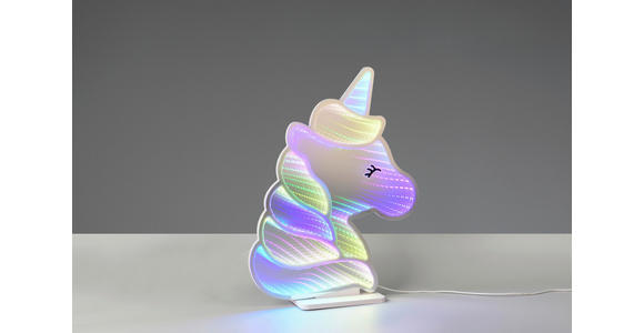 LED-DEKOLEUCHTE Unicorn 30,5/39,5 cm  - Weiß, LIFESTYLE, Kunststoff/Metall (30,5/39,5cm) - Novel