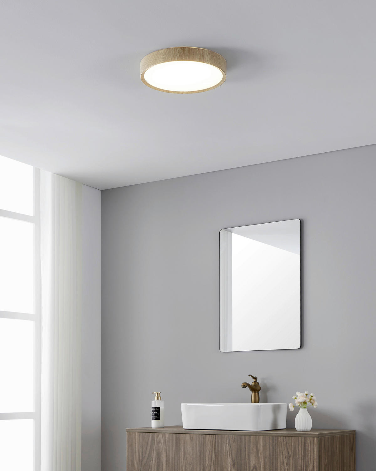Plafonieră Cu Led  34/6 cm    - alb, Basics, metal (34/6cm)