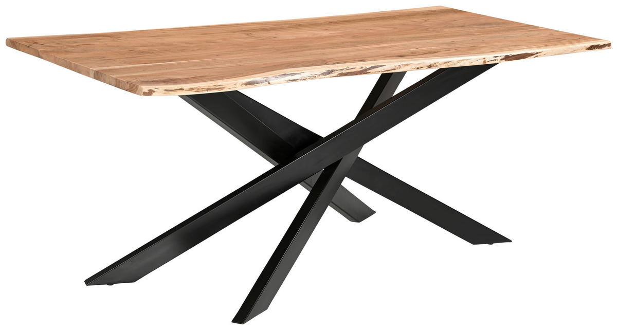 ESSTISCH in Holz, Metall 200/100/76 cm  - Akaziefarben, MODERN, Holz/Metall (200/100/76cm) - Landscape