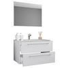 BADEZIMMER 3-teilig  in 60 cm  - Alufarben/Weiß, MODERN, Keramik/Holzwerkstoff (60cm) - MID.YOU