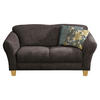 2-SITZER-SOFA Flachgewebe Dunkelbraun  - Dunkelbraun/Naturfarben, KONVENTIONELL, Holz/Textil (163/84/89cm) - Sit & More