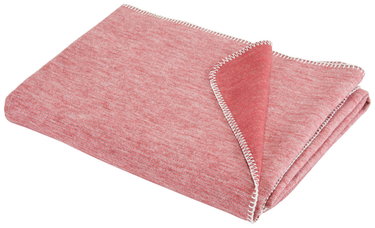 PLAID LEELA 140/200 cm  - Rot, Basics, Textil (140/200cm) - Bio:Vio