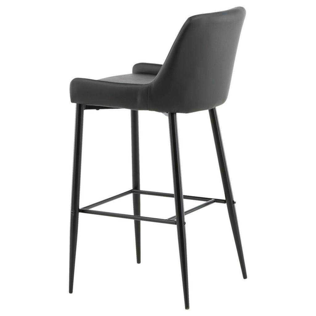 Thumbnail - Livetastic Barhocker-Set, Schwarz, Metall, Textil, Füllung: Schaumstoff, rund, 48x105x57 cm, abwischbar, Stühle