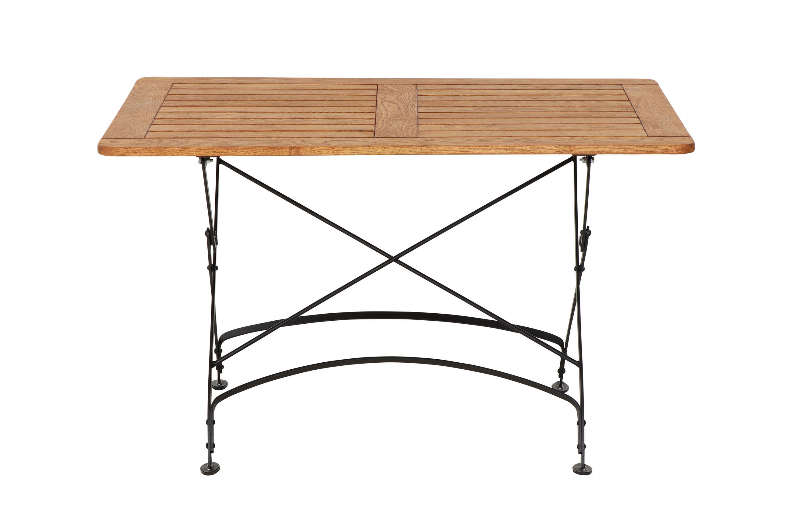 GARTENKLAPPTISCH 120/80/78 cm Holz, Metall rechteckig  - Robinienfarben/Schwarz, KONVENTIONELL, Holz/Metall (120/80/78cm) - Siena Garden